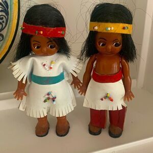 Set of Vintage Indian Dolls